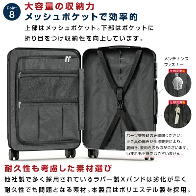 VELSKYFスーツケースの内装